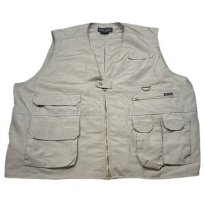 Tact Gear Take Command Vest Mens‎ 3XL Beige Tan Utility Workwear Hunt Fish
